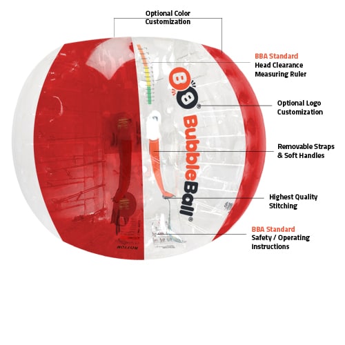 bubble ball red logo