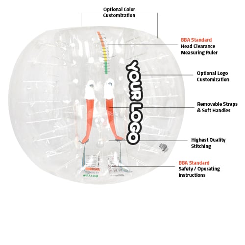 bubble ball clear custom logo