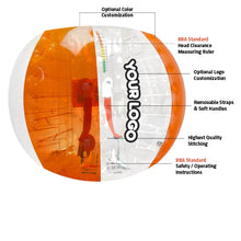 Load image into Gallery viewer, bubble ball orange custom logo

